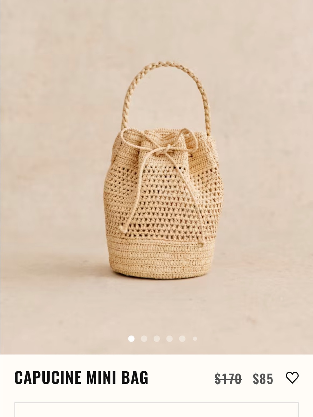 ISO Sezane Capucine Mini Bag — Natural Crochet
